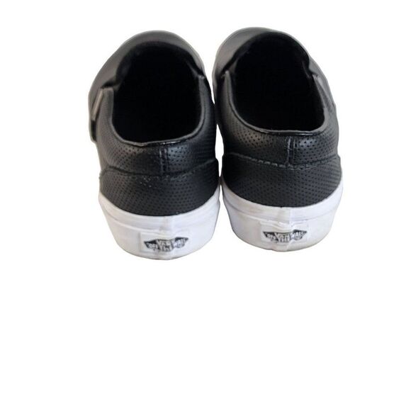 Van's Black Perf Leather Classic Slip-On Men's Size 7 Woman's Size 8.5 - Picture 3 of 7